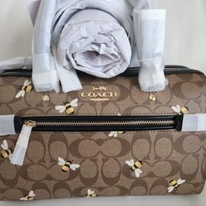 Coach Rowan in Signature Canvas with Bee print